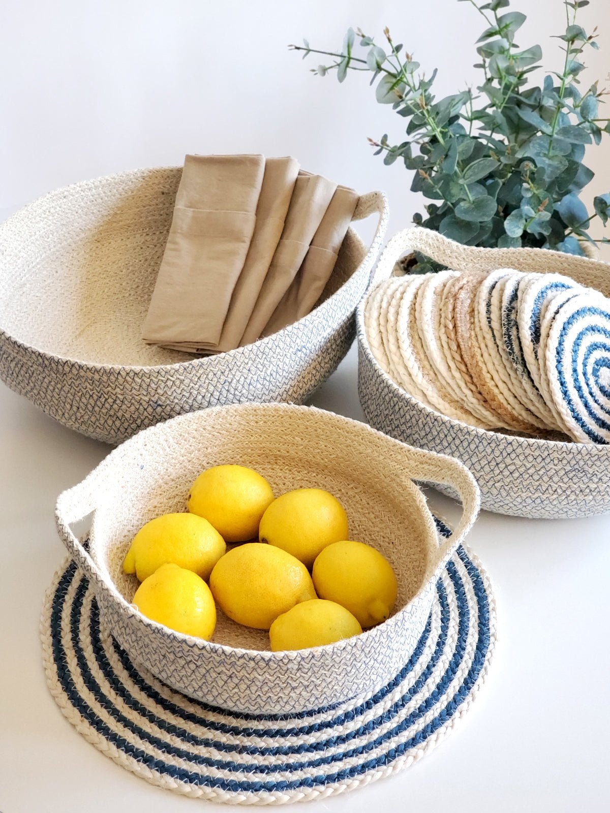 Amari Fruit Bowl - Blue - Terra Clara